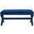 Rivet Upholstered Velvet Bench, Velvet Fabric Copper Nail Rivet, Navy Blue 15195