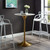 Lippa 28" Bar Table, Metal Steel Artificial Marble, Gold White 15231