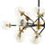 Sparkle Amber Glass And Antique Brass 18 Light Mid-Century Pendant Chandelier, Metal Steel, Gold 15277