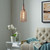 Glimmer Bottle-Shaped Rose Gold Pendant Light, Metal Steel, Gold Rose 15280