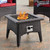 Vivacity Outdoor Patio Fire Pit Table, Rattan Wicker, Dark Grey Gray 15288