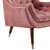 Suggest Button Tufted Upholstered Velvet Lounge Chair, Velvet Fabric, Rose Red 15306