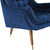 Suggest Button Tufted Upholstered Velvet Lounge Chair, Velvet Fabric, Navy Blue 15311