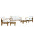 Marina 5 Piece Sofa Set in Natural White
