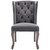 Apprise French Vintage Dining Performance Velvet Side Chair, Velvet Fabric Wood, Grey Gray 15397