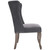 Apprise French Vintage Dining Performance Velvet Side Chair, Velvet Fabric Wood, Grey Gray 15397
