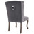 Apprise French Vintage Dining Performance Velvet Side Chair, Velvet Fabric Wood, Grey Gray 15397