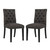 Duchess Dining Chair Fabric Set of 2, Fabric, Brown 15425
