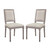 Court Dining Side Chair Upholstered Fabric Set of 2, Fabric Wood, Beige 15467