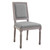 Court Dining Side Chair Upholstered Fabric Set of 2, Fabric Wood, Light Grey Gray 15468