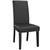 Parcel Dining Side Chair Vinyl Set of 2, Faux Vinyl Leather, Black 15477