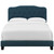 Amelia Full Upholstered Fabric Bed, Full Size, Fabric, Navy Blue, 15487