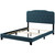 Amelia Full Upholstered Fabric Bed, Full Size, Fabric, Navy Blue, 15487