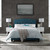 Amelia Full Upholstered Fabric Bed, Full Size, Fabric, Navy Blue, 15487