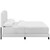 Amelia Full Upholstered Fabric Bed, Full Size, Fabric, White, 15490