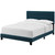 Amira King Upholstered Fabric Bed, King Size, Fabric, Navy Blue, 15518