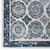 Entourage Odile Transitional Distressed Vintage Floral Moroccan Trellis 8x10 Area Rug, Fabric, Blue Ivory White 15626