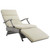 Envisage Chaise Outdoor Patio Wicker Rattan Lounge Chair, Rattan Wicker, Light Gray Beige 15663
