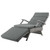 Envisage Chaise Outdoor Patio Wicker Rattan Lounge Chair, Rattan Wicker, Dark Grey Gray 15664
