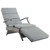 Envisage Chaise Outdoor Patio Wicker Rattan Lounge Chair, Rattan Wicker, Grey Gray 15665