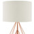 Precious Rose Gold Table Lamp, Metal Steel, Gold Rose 15685