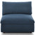 Commix Down Filled Overstuffed Armless Chair, Fabric, Navy Blue 15699