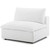 Commix Down Filled Overstuffed Armless Chair, Fabric, White 15702
