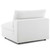 Commix Down Filled Overstuffed Armless Chair, Fabric, White 15702