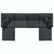 Commix Down Filled Overstuffed 6 Piece Sectional Sofa Set, Fabric, Grey Gray 15756