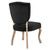 Array Dining Side Chair Set of 4, Velvet Fabric Wood, Black 15771