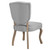 Array Dining Side Chair Set of 2, Fabric Wood, Light Grey Gray 15778