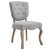 Array Dining Side Chair Set of 2, Fabric Wood, Light Grey Gray 15778
