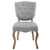 Array Dining Side Chair Set of 4, Fabric Wood, Light Grey Gray 15782