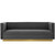 Sanguine Vertical Channel Tufted Performance Velvet Sofa, Velvet Fabric Metal Steel, Grey Gray 15789