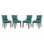 Marquis Dining Chair Fabric Set of 4, Fabric, Aqua Blue 15832