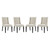 Baronet Dining Chair Fabric Set of 4, Fabric, Beige 15867
