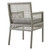 Aura Dining Armchair Outdoor Patio Wicker Rattan Set of 2, Rattan Wicker, Grey Gray 15875