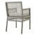 Aura Dining Armchair Outdoor Patio Wicker Rattan Set of 2, Rattan Wicker, Grey Gray White 15877