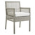 Aura Dining Armchair Outdoor Patio Wicker Rattan Set of 2, Rattan Wicker, Grey Gray White 15877