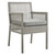 Aura Dining Armchair Outdoor Patio Wicker Rattan Set of 4, Rattan Wicker, Grey Gray 15887