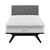 Jenna 14" Queen Innerspring Mattress, Queen Size, Fabric, White, 15909