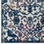 Reflect Primrose Distressed Vintage Ornate Floral Lattice 5x8 Indoor and Outdoor Area Rug, Fabric, Multi Blue 15917