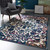 Reflect Primrose Distressed Vintage Ornate Floral Lattice 5x8 Indoor and Outdoor Area Rug, Fabric, Multi Blue 15917