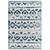 Reflect Takara Distressed Contemporary Abstract Diamond Moroccan Trellis 8x10 Indoor and Outdoor Area Rug, Fabric, Blue Ivory White 15920