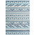 Reflect Cadhla Vintage Abstract Geometric Lattice 8x10 Indoor and Outdoor Area Rug, Fabric, Blue Ivory White 15930