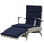 Envisage Chaise Outdoor Patio Wicker Rattan Lounge Chair, Fabric Rattan Wicker, Navy Blue, 17250