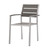 Shore Outdoor Patio Aluminum Dining Armchair, Fabric Aluminum, Grey Gray Silver, 17270