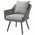 Endeavor Armchair Outdoor Patio Wicker Rattan Set of 2, Fabric Rattan Wicker, Grey Gray, 17286