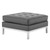 Loft Tufted Button Upholstered Faux Leather Ottoman, Faux Vinyl Leather, Grey Gray Silver, 17339