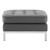 Loft Tufted Button Upholstered Faux Leather Ottoman, Faux Vinyl Leather, Grey Gray Silver, 17339
